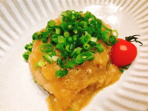 冷凍豆腐でヘルシーなのにお肉感♪みぞれハンバーグ